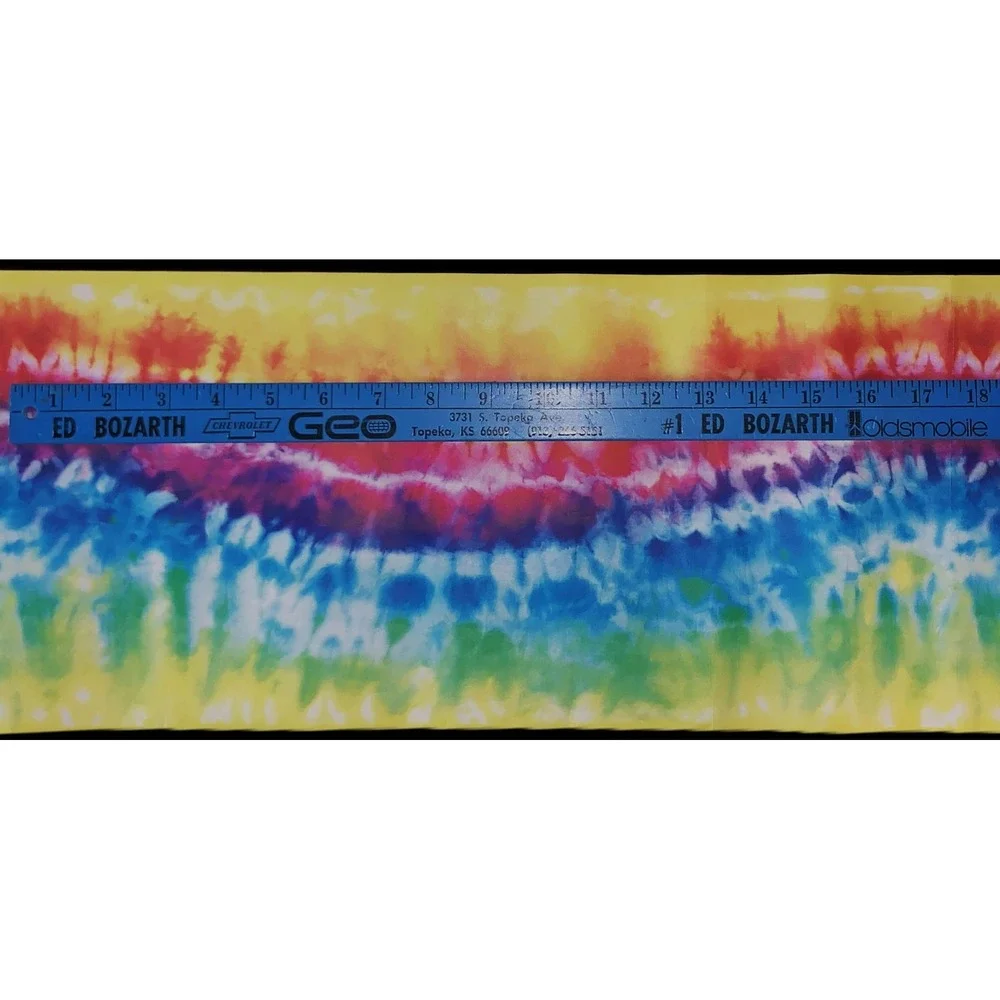 Retro Tie-Dye Rainbow Wave Vinyl Wallpaper Border - 4+ Rolls Vintage NOS